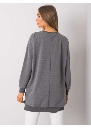 Tmavosivá mikinová tunika