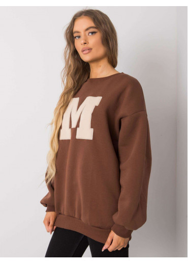 Hnedá mikina s nášivkou