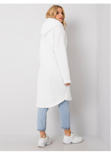 Biela predĺžená mikina