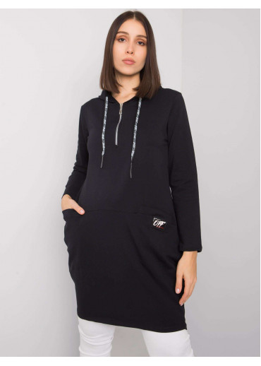 Čierna tunika s kapucňou