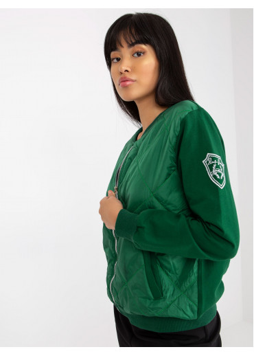 Tmavozelená mikina na zips