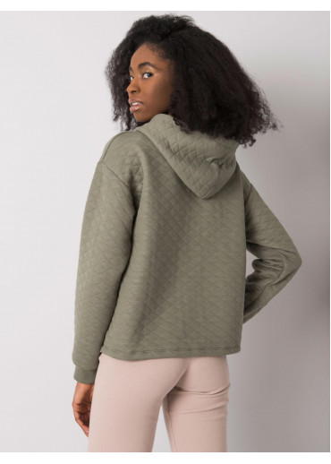Khaki zelená mikina s kapucňou