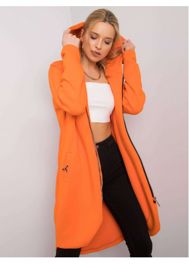 Oranžová predĺžená mikina
