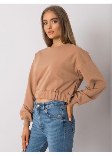Hnedá crop top mikina