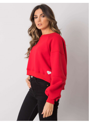 Červená crop top mikina