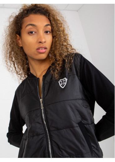 Čierna mikina na zips