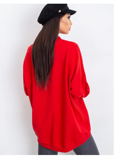 Červená mikina so stojačikom