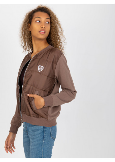 Hnedá mikina na zips