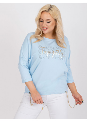 Svetlomodré tričko s potlačou