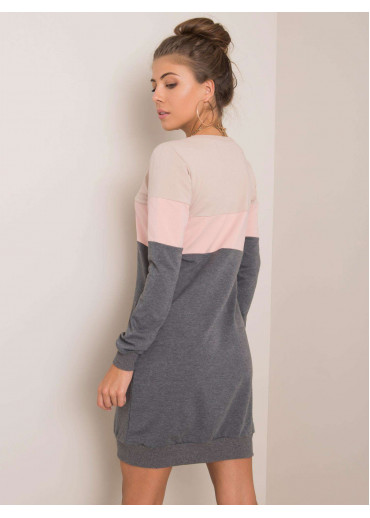 Béžovo hnedé mikinové šaty