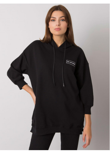 Čierna bavlnená mikina