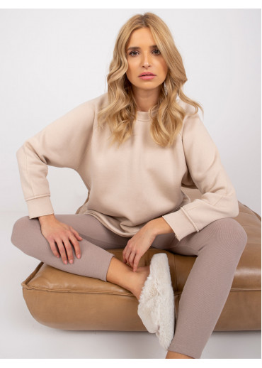 Béžovo hnedá oversize mikina