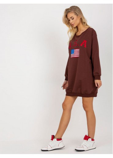 Hnedá mikina USA