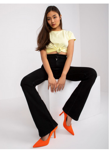 Vanilkovo žlté bavlnené tričko