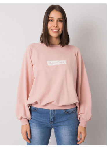 Tmavopúdrovo ružová basic mikina