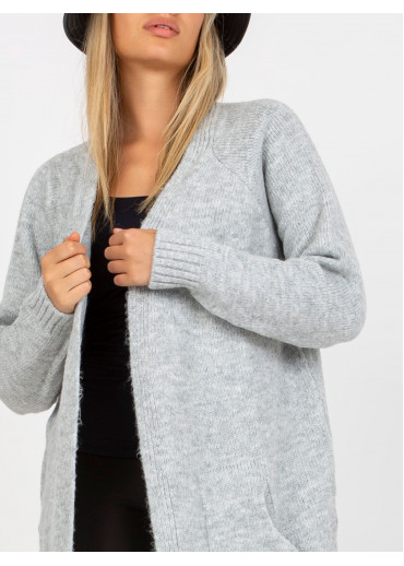 Sivý kardigán