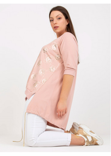 Púdrovo ružová tunika