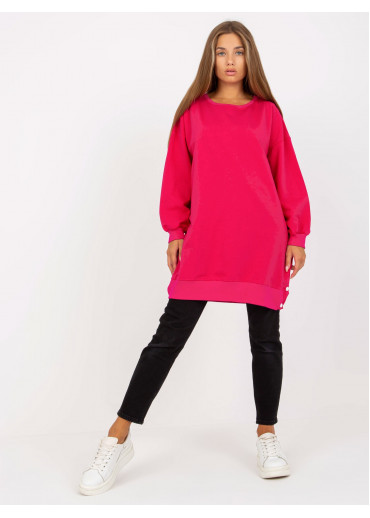 Fuchsiovo ružová mikinová tunika