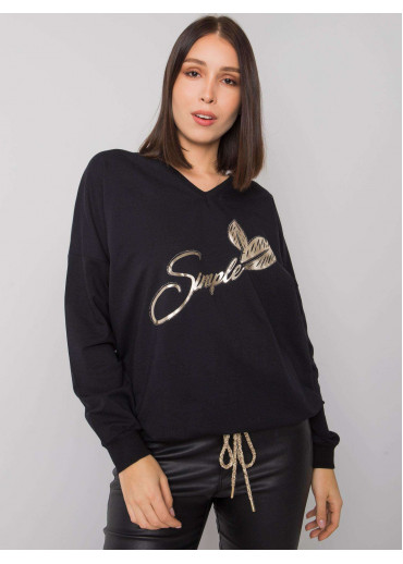 Čierna mikina s potlačou