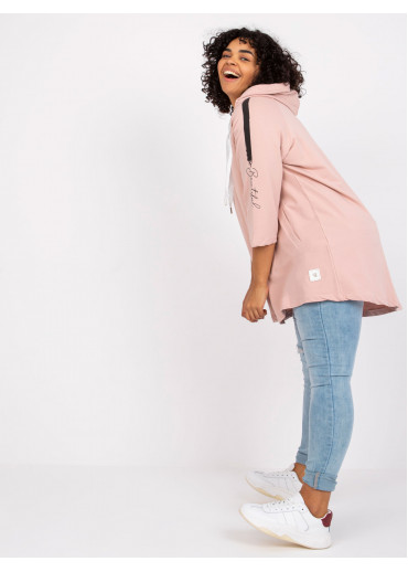 Tmavopúdrovo ružová mikina na zips