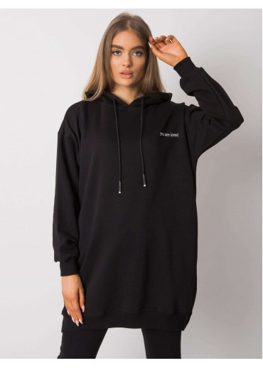 Čierna predĺžená ONE SIZE mikina