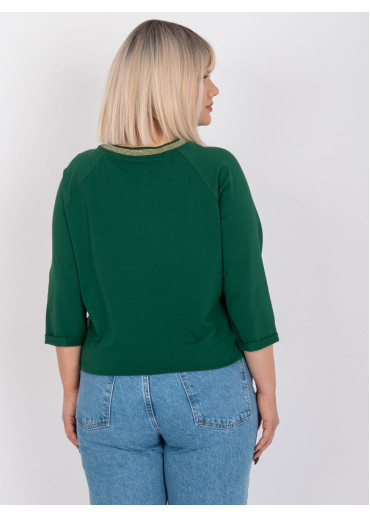 Tmavozelené tričko s potlačou