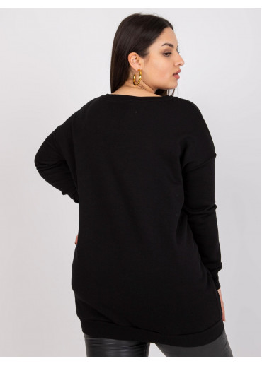 Čierna predĺžená mikina