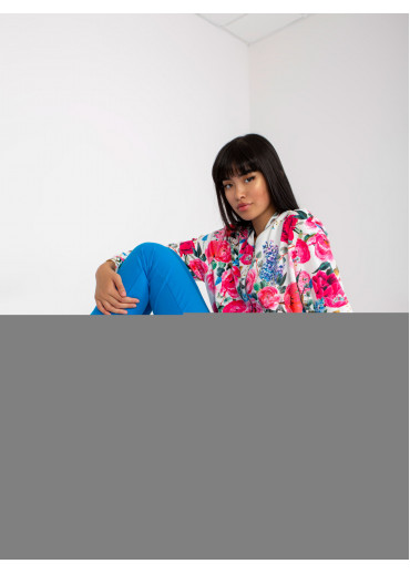 Ružová kvetovaná mikina