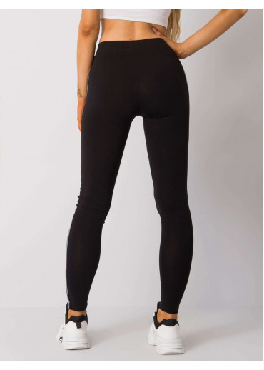 Čierne legíny s lampasmi