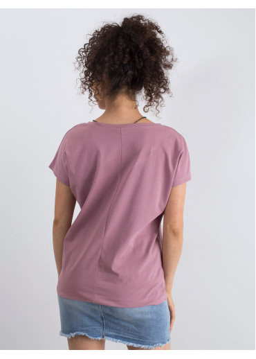 Tmavopúdrovo ružové basic tričko