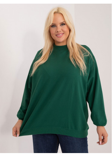 Tmavozelená bavlnená mikina