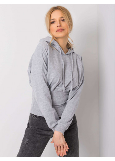 Sivá mikina s kapucňou