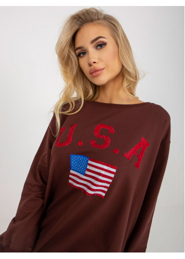 Hnedá mikina USA