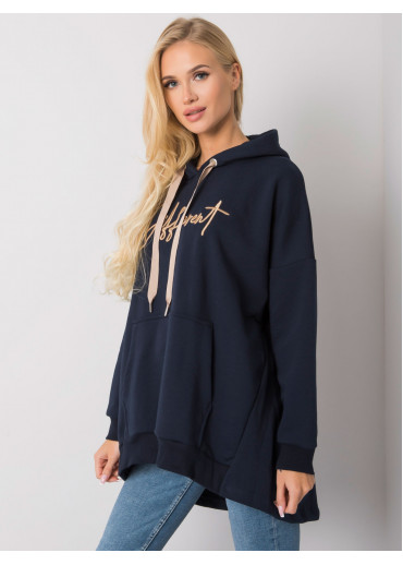 Modrá mikina s kapucňou