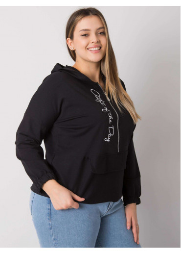 Čierna mikina s kapucňou