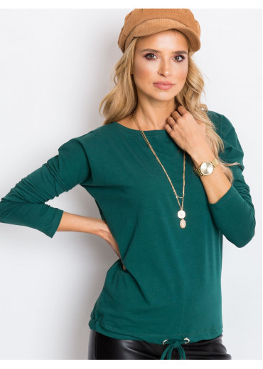 Tmavozelené tričko s dlhým rukávom