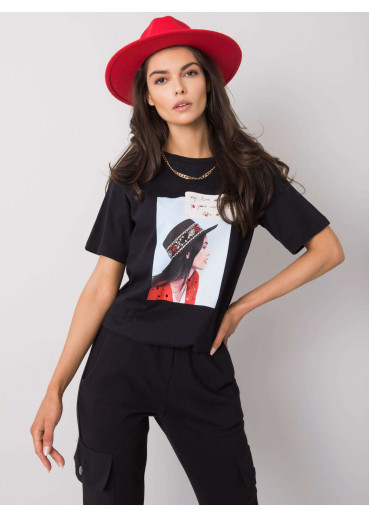 Čierne bavlnené tričko