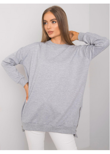 Sivá mikinová tunika