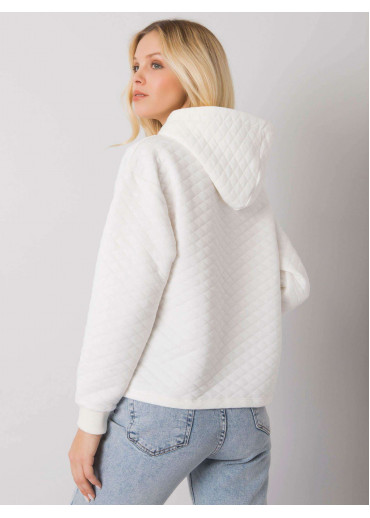 Smotanovo biela mikina s kapucňou