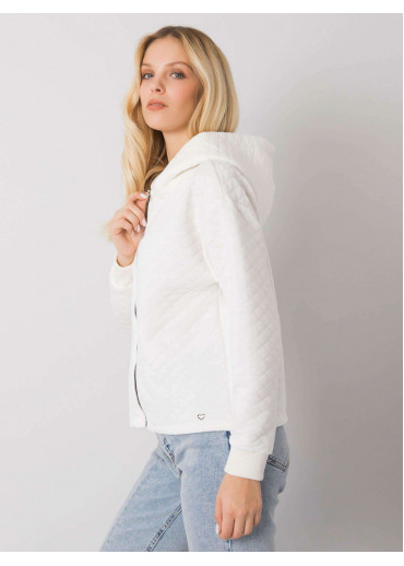 Smotanovo biela mikina s kapucňou