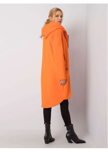 Oranžová predĺžená mikina