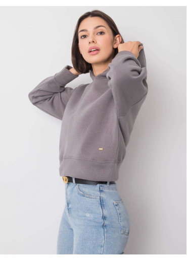 Sivá crop top mikina