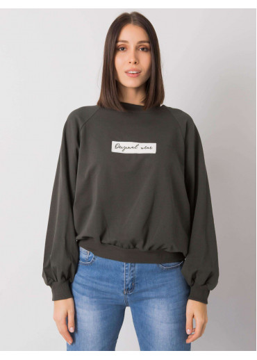 Khaki zelená basic mikina