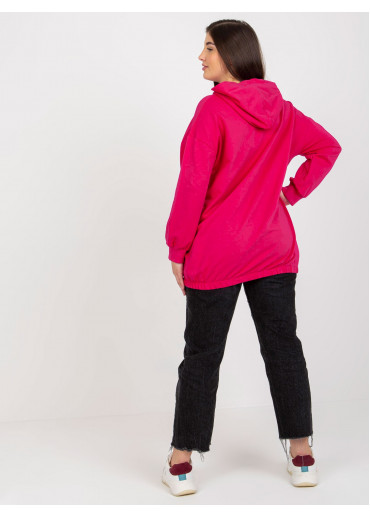 Fuchsiovo ružová mikina s kapucňou