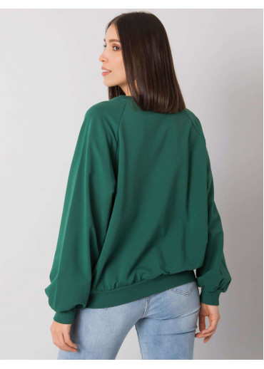 Tmavozelená basic mikina