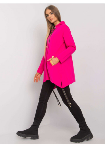 Fuchsiovo ružová asymetrická mikina