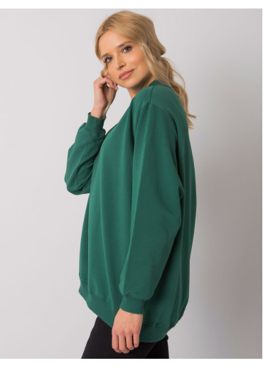 Tmavozelená mikina so stojačikom