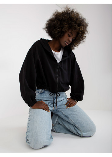 Čierna krátka mikina