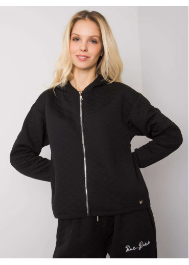 Čierna mikina s kapucňou