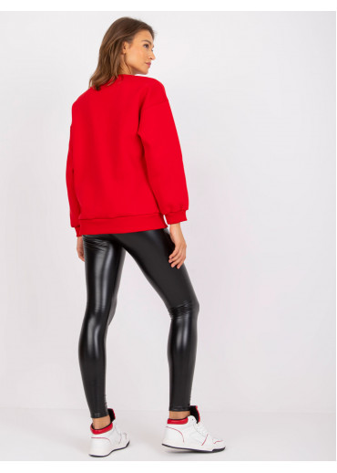 Červená basic mikina